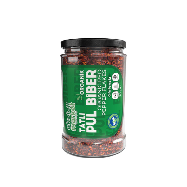 Organik Kavanoz Pul Biber Tatlı 70 Gr.