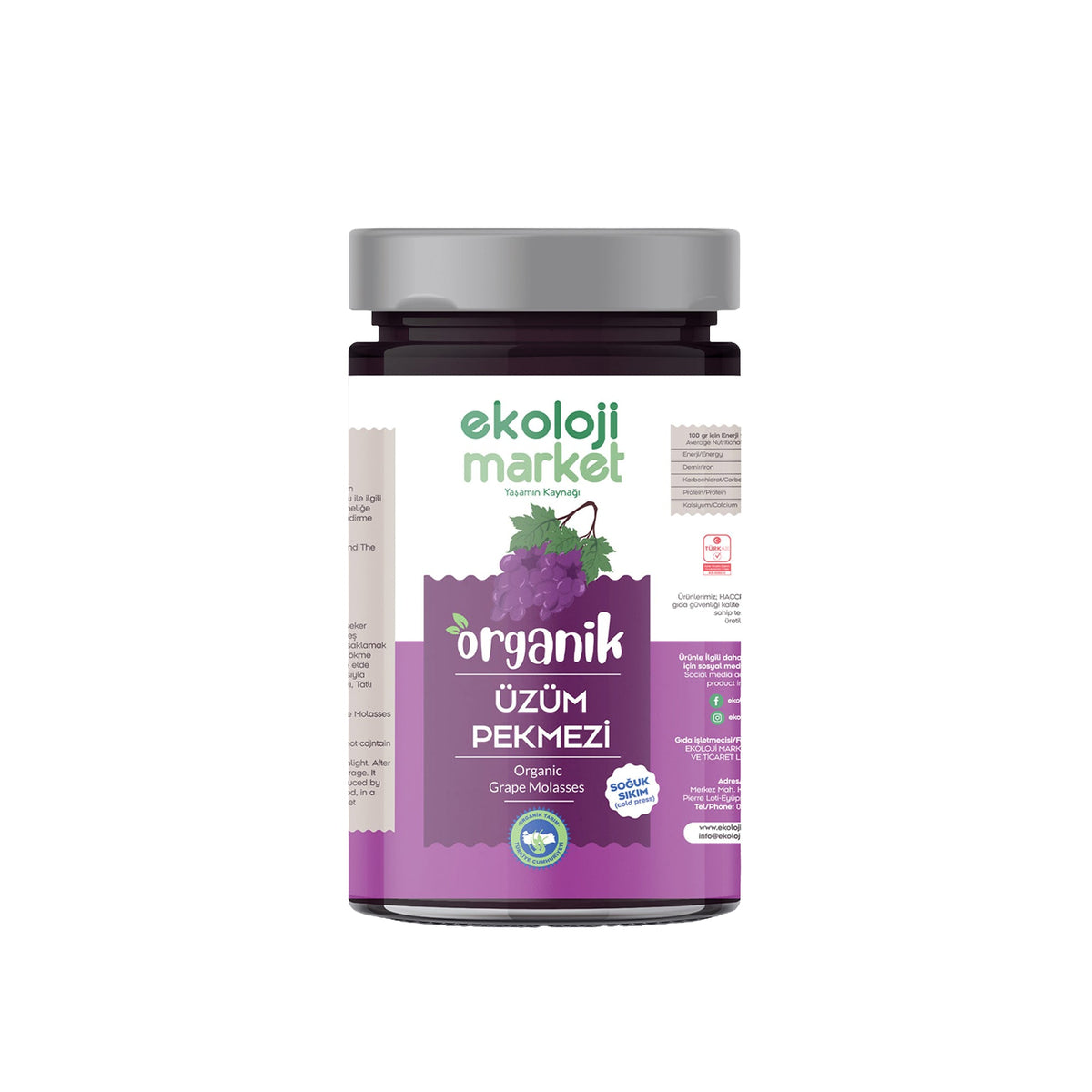Organik Cold Press Üzüm Pekmezi 640 Gr.
