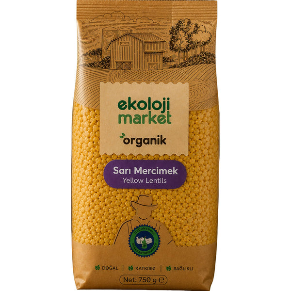 Organik Sarı Mercimek 750 Gr.
