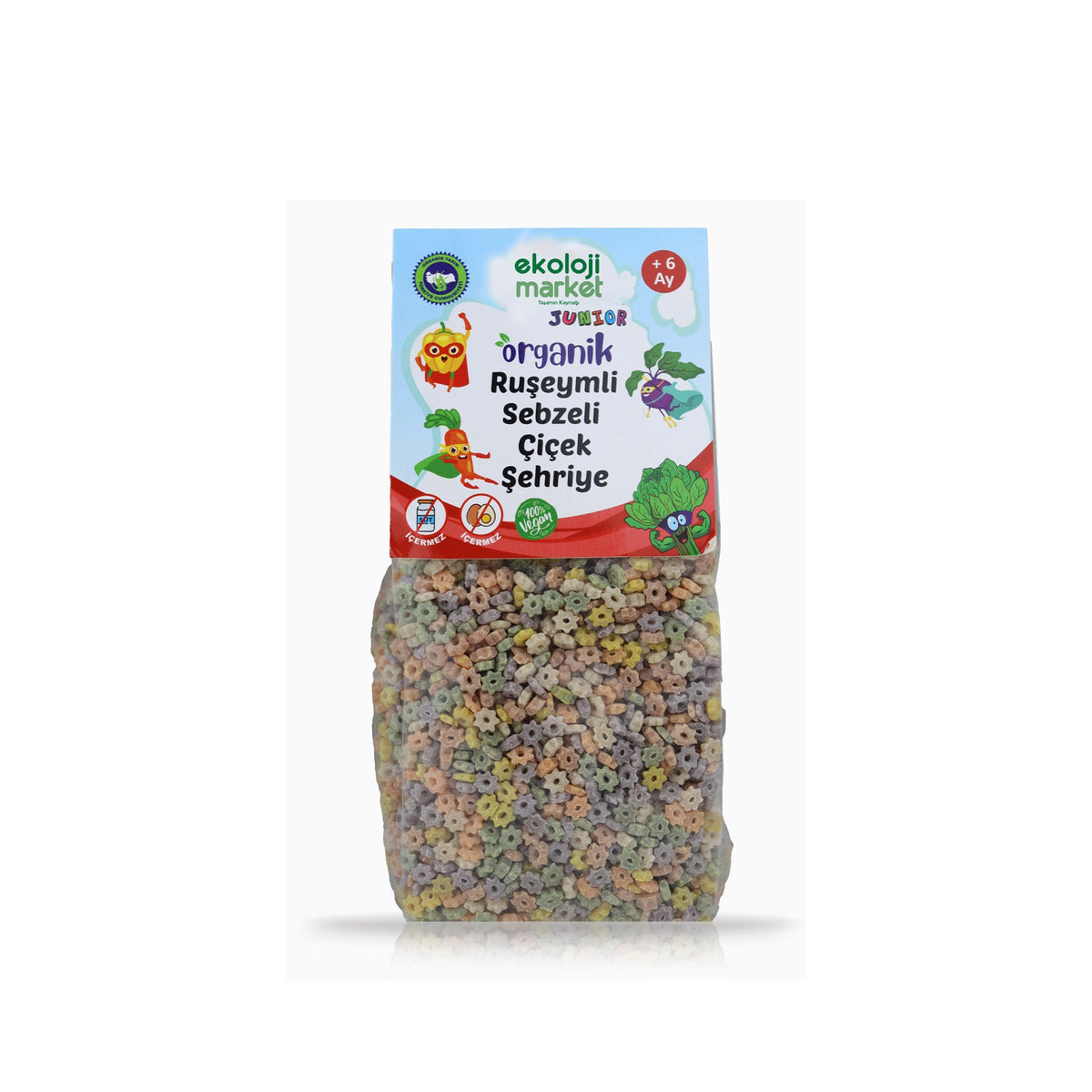 Junior Organik Ruşeymli Sebzeli Çiçek Şehriye 250 Gr.