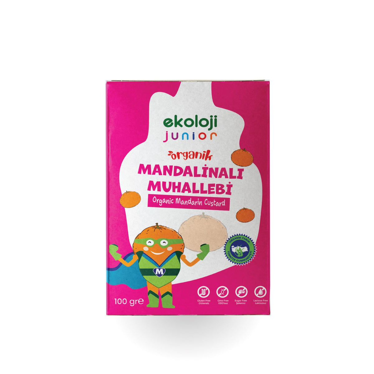 Junior Organik Glutensiz Muhallebi Mandalina 100 Gr.