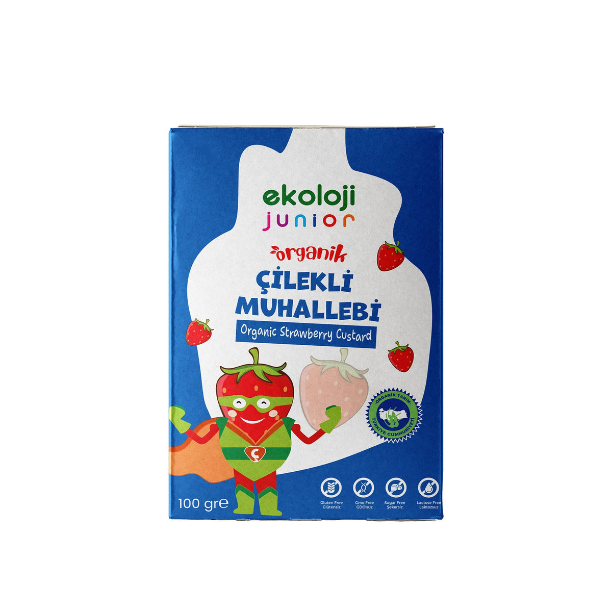 Junior Organik Glutensiz Muhallebi Çilekli 100 Gr.