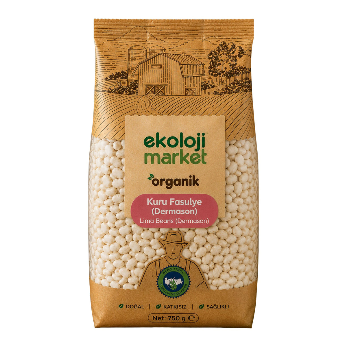 Organik Kuru Fasulye Dermason 750 Gr.