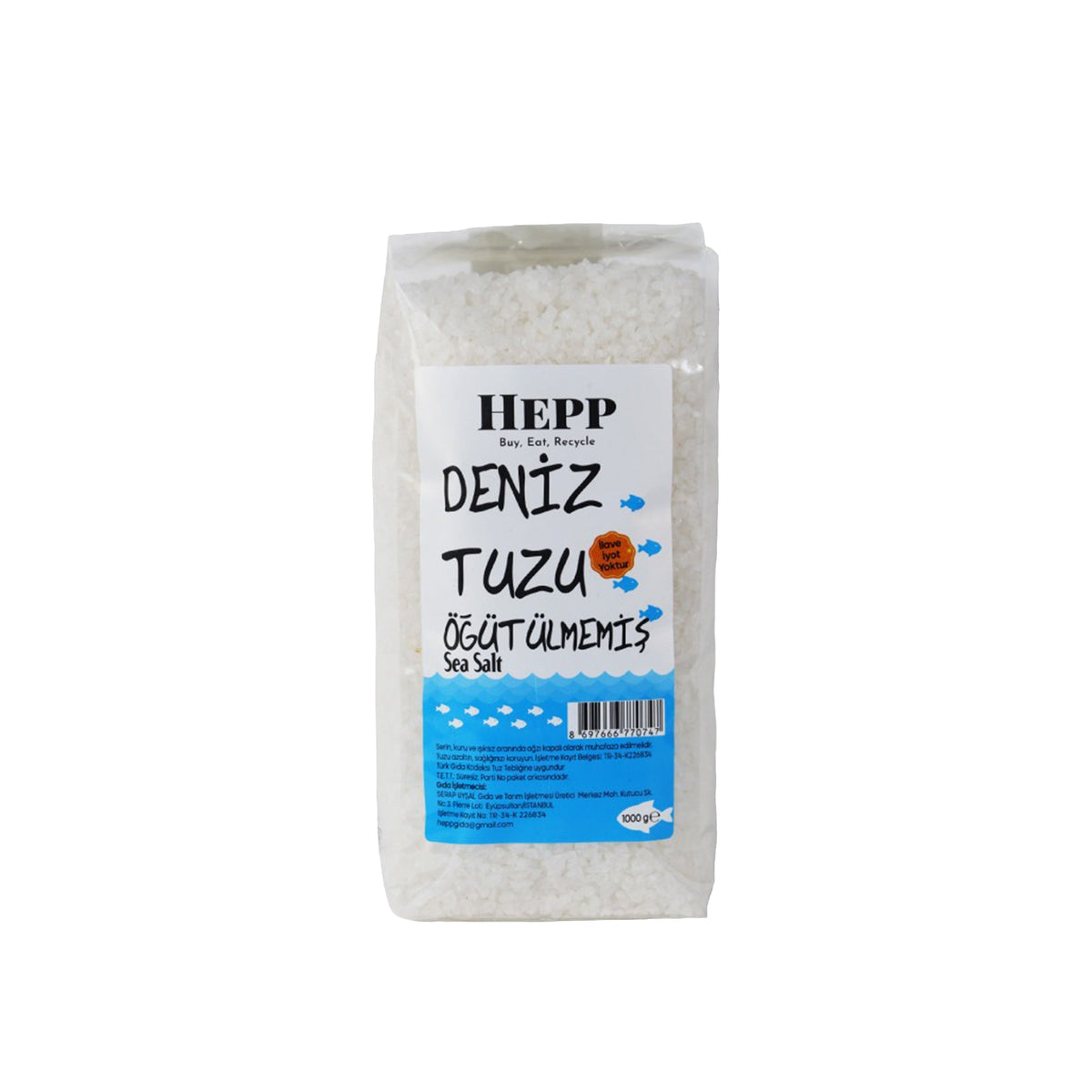 Deniz Tuzu Öğütülmemiş 1000 Gr.