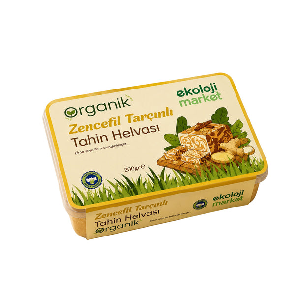 Organik Tahin Helvası Zencefil Tarçınlı 200 Gr.