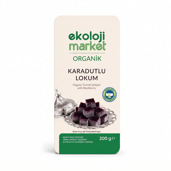 Organik Karadutlu Lokum 200 Gr