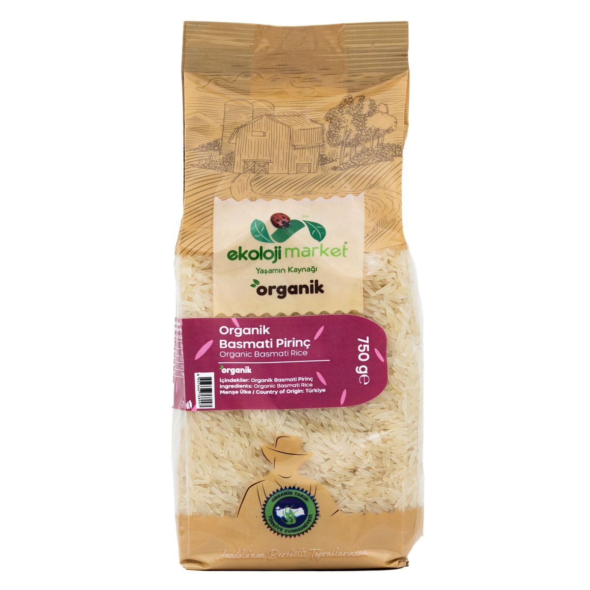 Organik Basmati Pirinç 750 Gr.