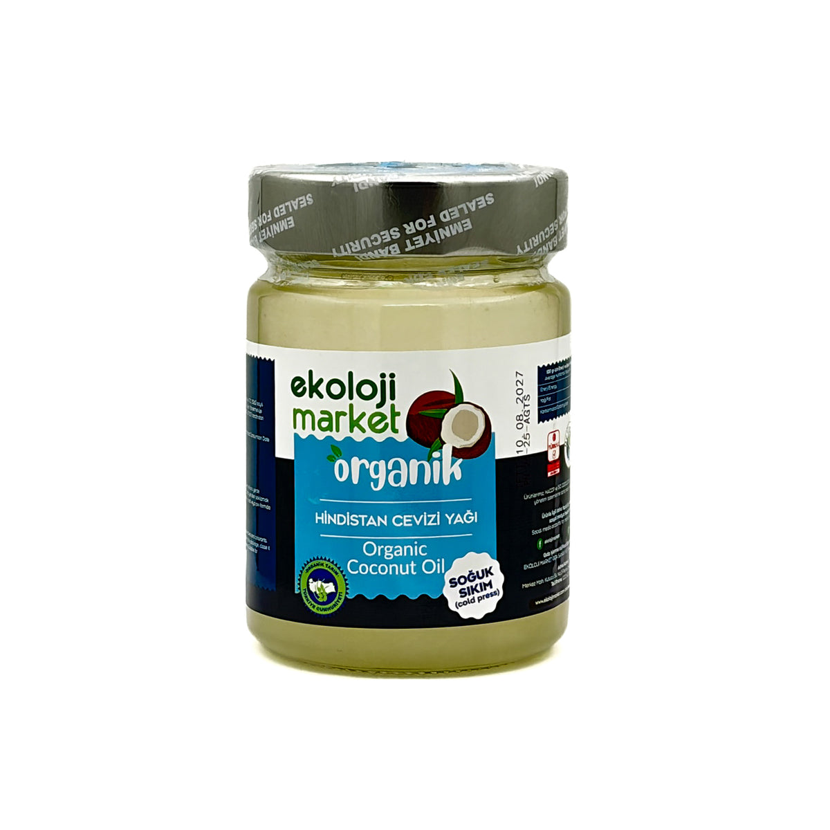 Organik Hindistan Cevizi Yağı Soğuk Sıkım 300 Gr.