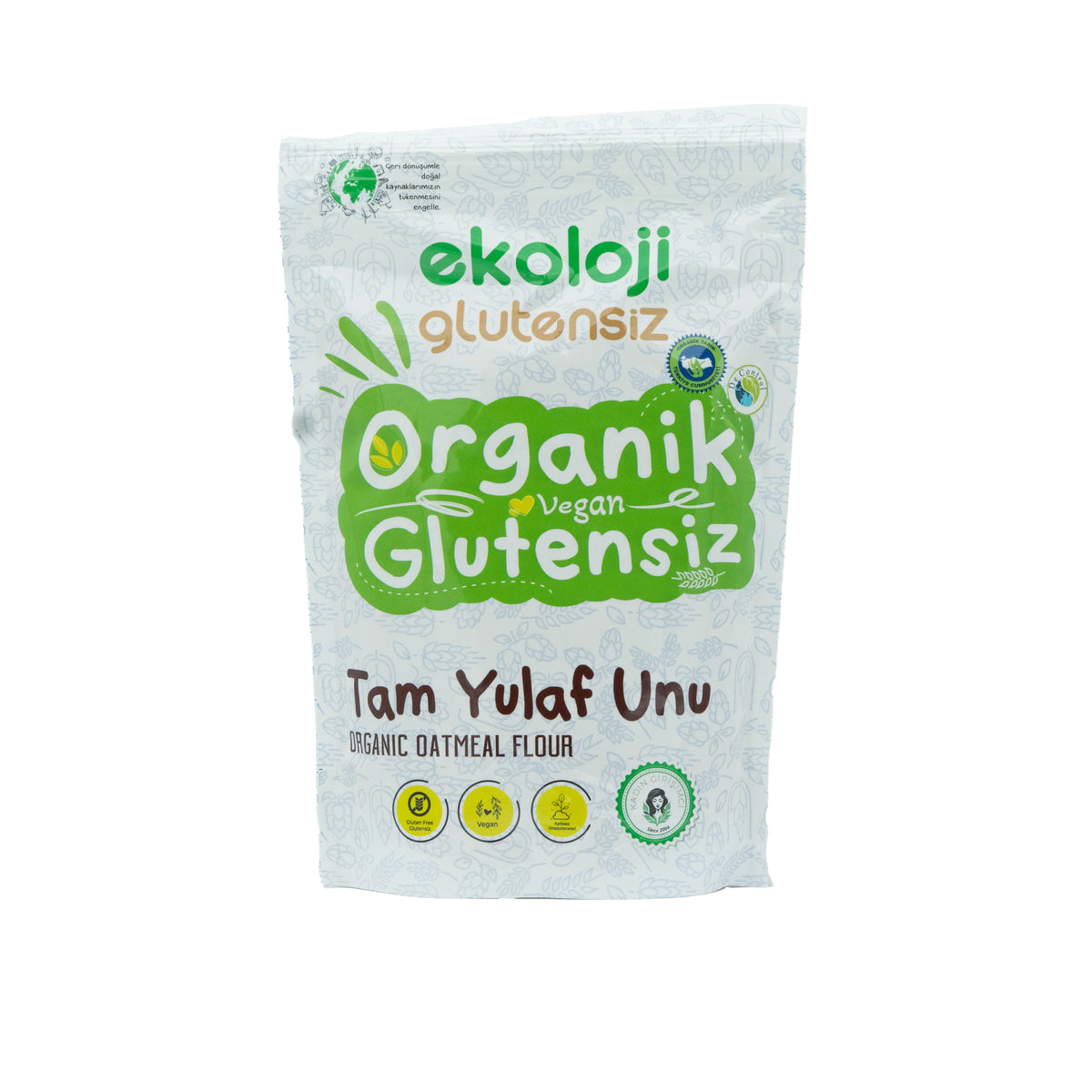 Organik Glutensiz Tam Yulaf Unu 500 Gr.