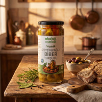 Organik Zeytinyağlı Biber Turşusu 450 Gr