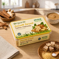 Organik Tahin Helvası Zencefil Tarçınlı 200 Gr.
