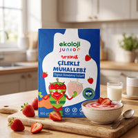 Junior Organik Glutensiz Muhallebi Çilekli 100 Gr.