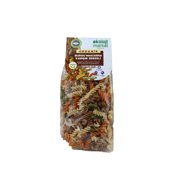 Organik Karışık Sebzeli Burgu Makarna 300 Gr.