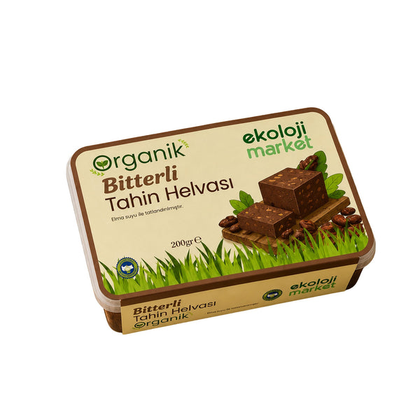 Organik Glutensiz Şekersiz Tahin Helvası Bitter 200 Gr.