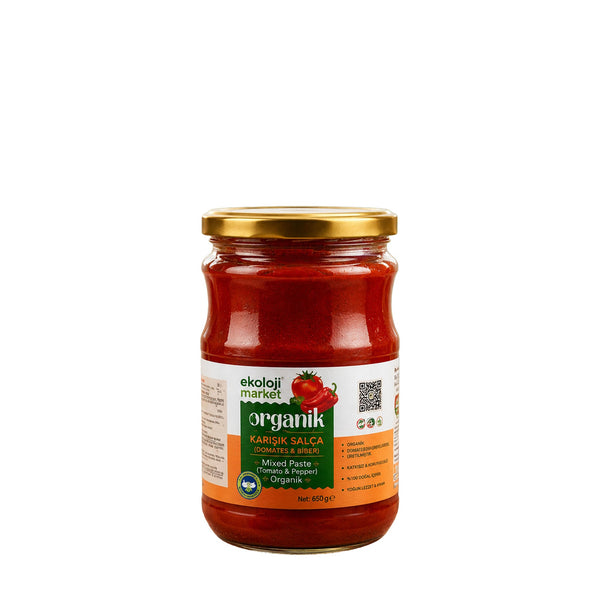 Organik Domates-Biber Salçası Karışık 650 Gr.