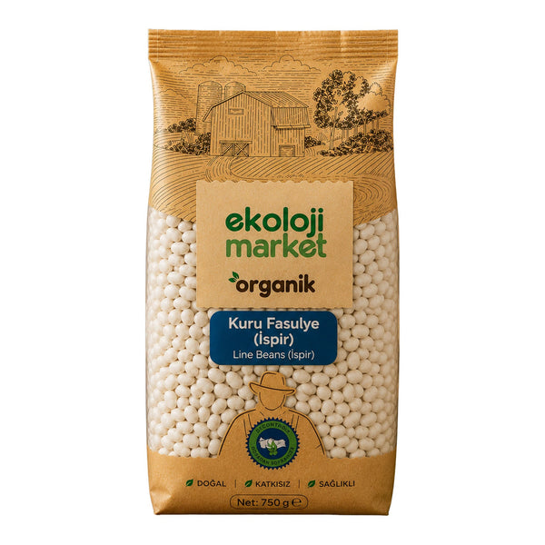 Organik Kuru Fasulye Şeker İspir 750 Gr.