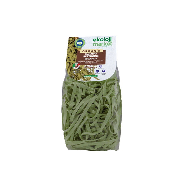 Organik Ispanaklı Fettucine 250 Gr.