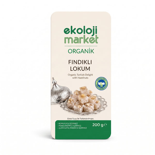 Organik Fındıklı Lokum 200 Gr
