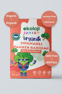 Junior Organik Glutensiz Pankek Karışımı Ispanaklı 100 Gr.