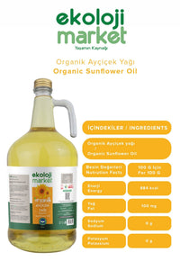 Organik Ayçiçek Yağı 3,1 Lt