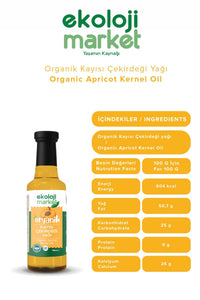 Organik Kayısı Çekirdeği Yağı Soğuk Sıkım  100 ml