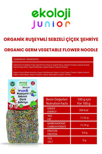 Junior Organik Ruşeymli Sebzeli Çiçek Şehriye 250 Gr.