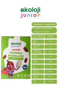 Junior Organik Glutensiz Muhallebi Hurmalı 100 Gr.