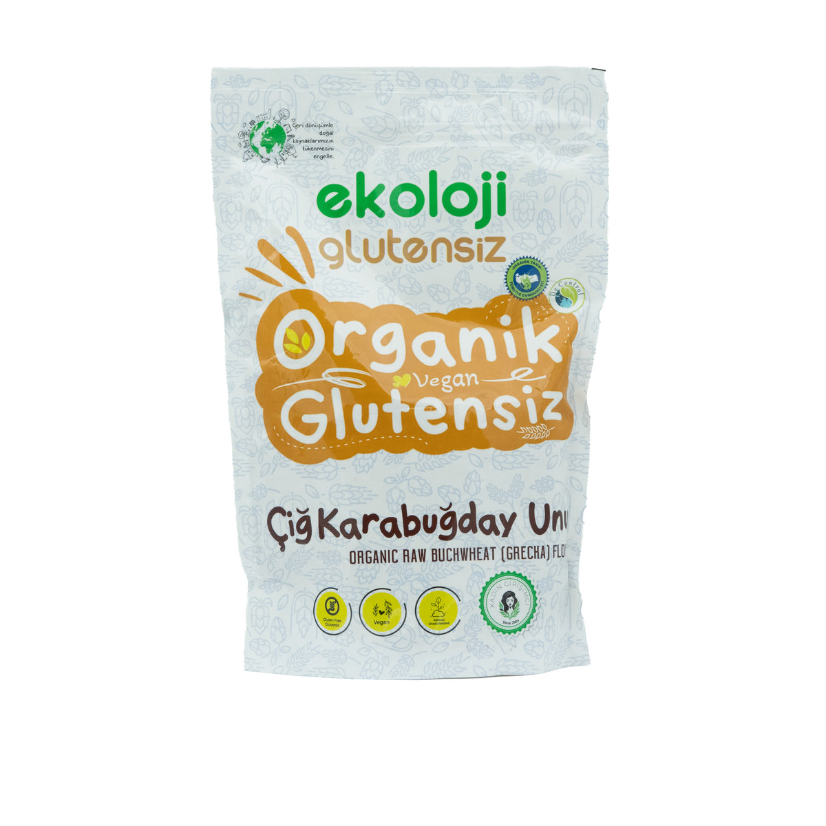 Organik Glutensiz Çiğ Karabuğday Unu 500 Gr.