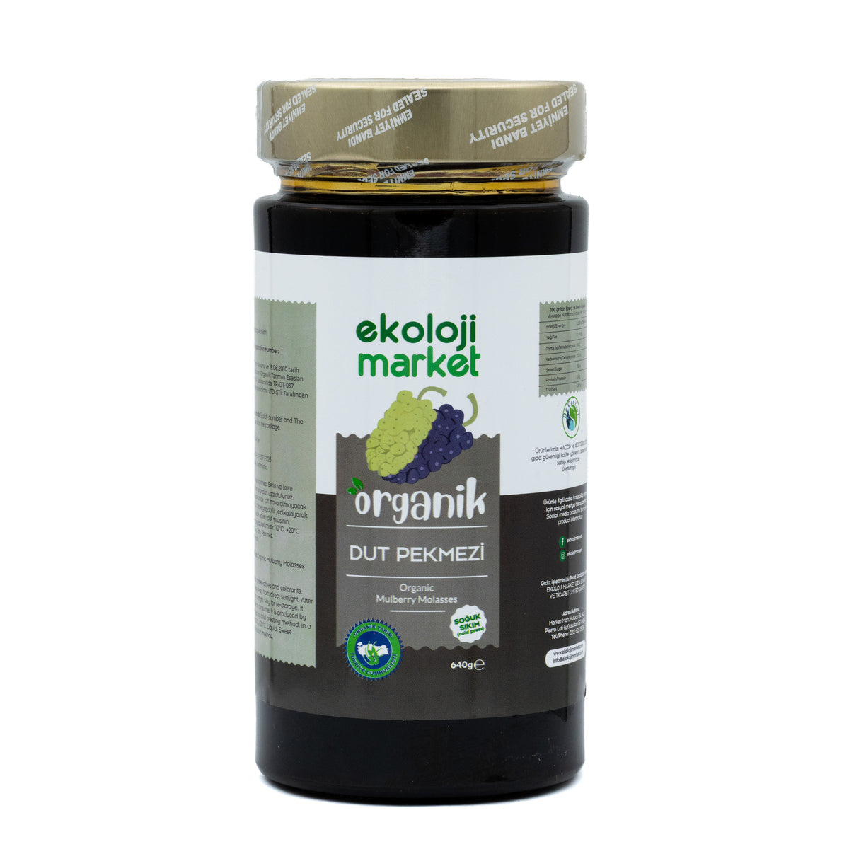 Organik Cold Press Dut Pekmezi 640 Gr.