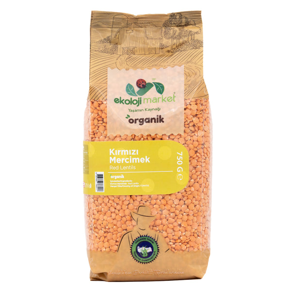 Organik  Kırmızı Mercimek 750 Gr.