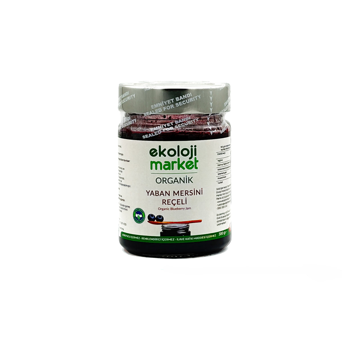 Organik Yaban Mersini Reçeli 380 Gr.