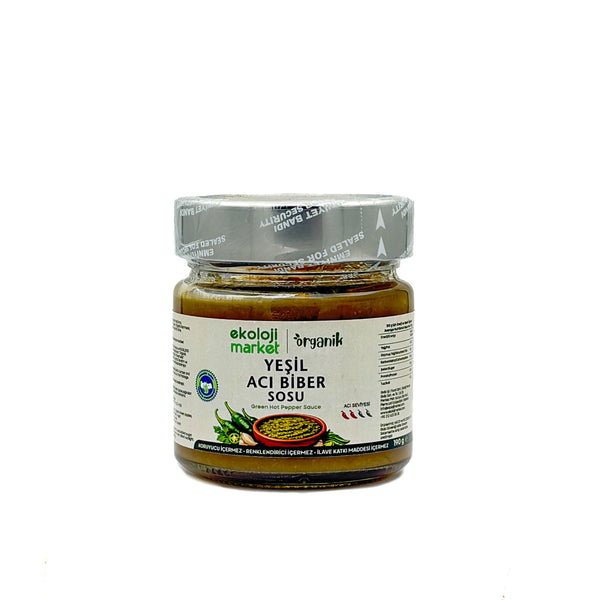 Organik Yeşil Acı Biber Sosu 190 Gr