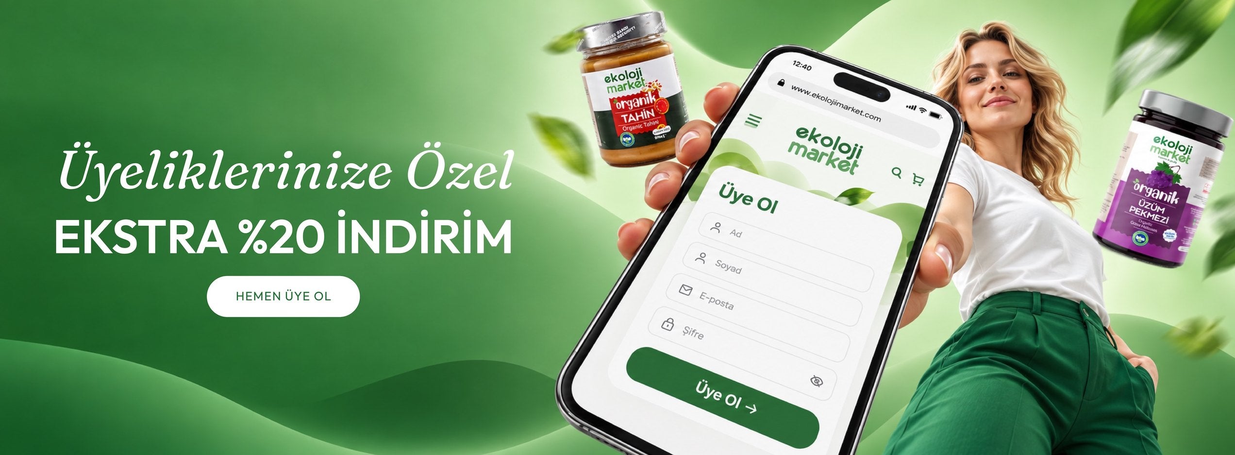 Üyeliklerinize özel ekstra %20 indirim